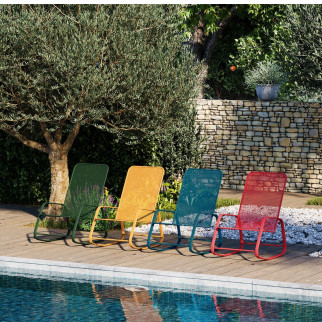 Fauteuil basculant POP en acier...