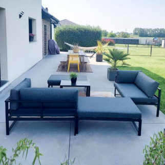 Salon de jardin modulable aluminium - Maria