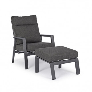 Fauteuil de jardin avec repose pieds - Kledi