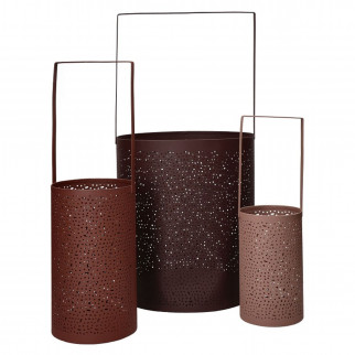 set de 3 lanternes gravel pomax