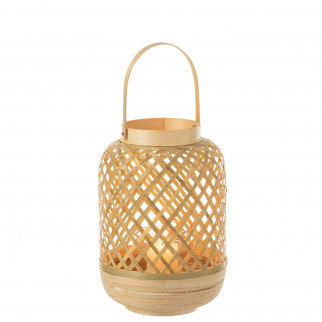lanterne pour bougie en bambou