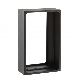 miroir niche rectangulaire en métal noir