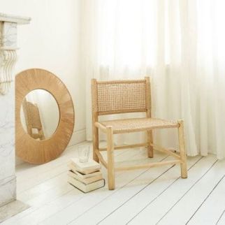 Fauteuil en bois tressé...
