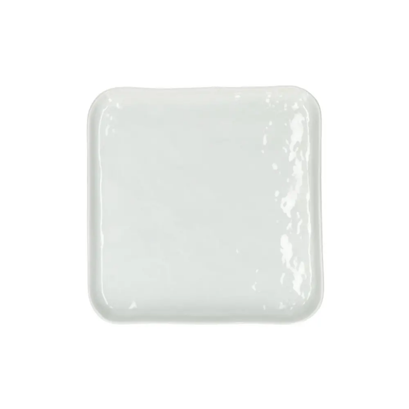 Assiette à dessert Porcelino carrée
