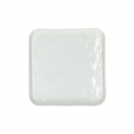 Assiette à dessert Porcelino carrée