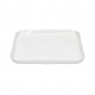 Assiette à dessert Porcelino carrée