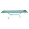Table acier ROMANE – 2m/3m x 1m - Bleu Lagune