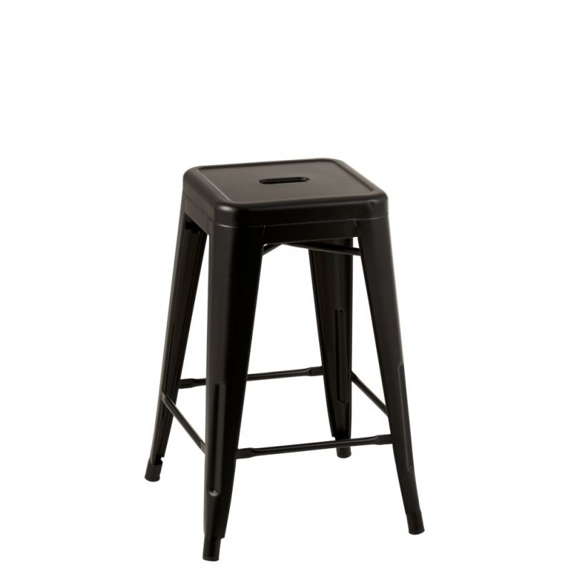 Tabouret en métal noir