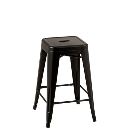 Tabouret en métal noir