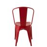 Chaise industrielle rouge