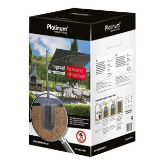 Pied de parasol à sceller - parasol 3x3 M