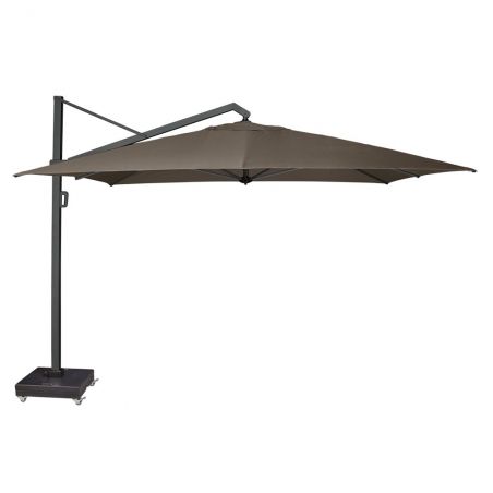 Parasol déporté 4x3 m rectangulaire taupe