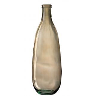 Vase - jarre bouteille en verre marron