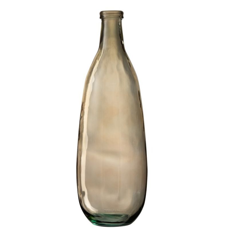 Vase - jarre bouteille en verre marron