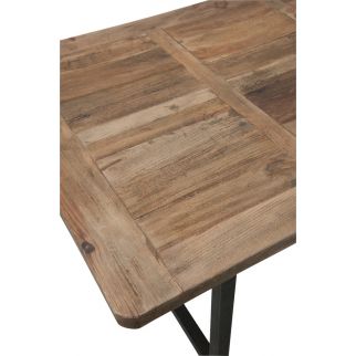 table avec plateau bois recyclé
