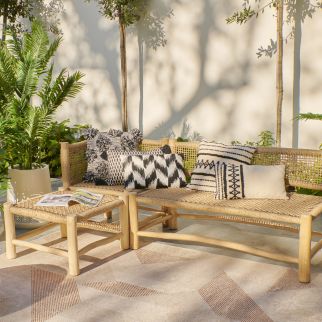 Fauteuil d'angle TREILLAGE teck...
