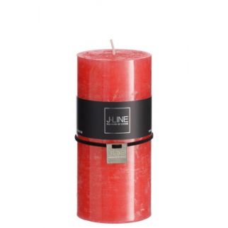 Bougie cylindrique rouge -...