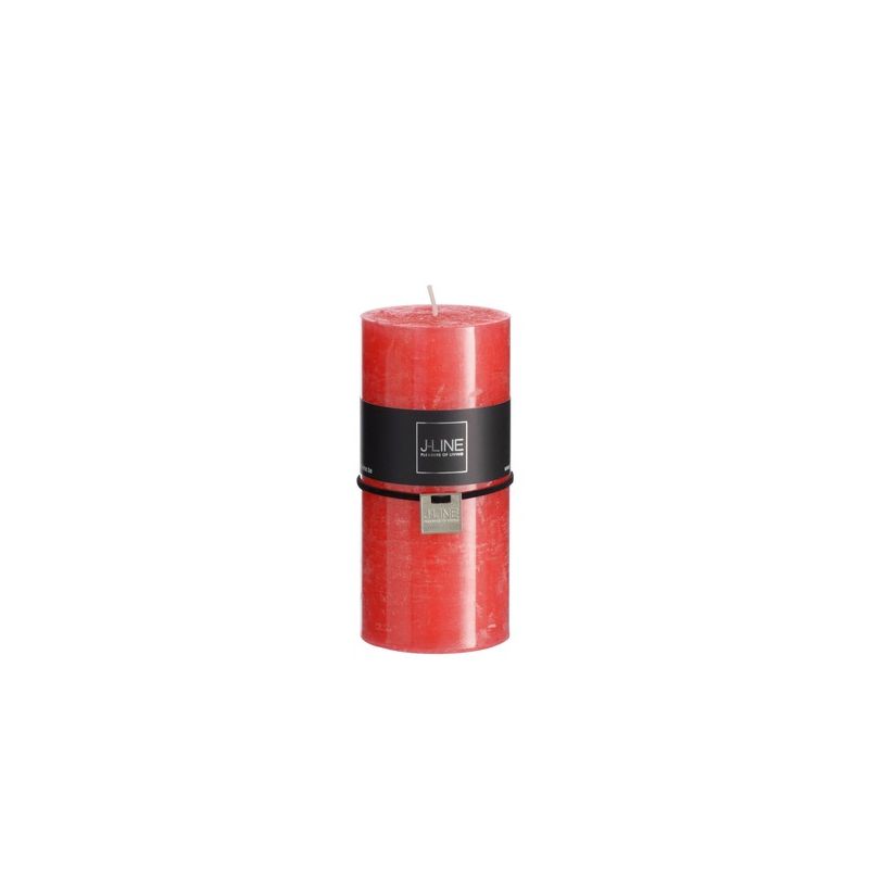 Bougie cylindrique rouge - Ø7 X H15 cm