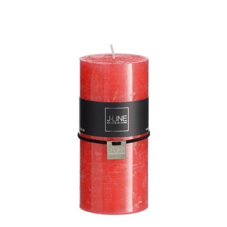 Bougie cylindrique rouge - Ø7 X H15 cm