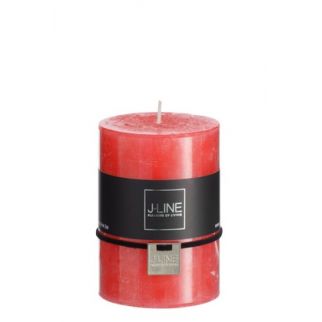 Bougie cylindrique rouge -...