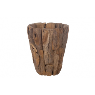 Pot rond en teck