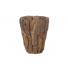 Pot rond en teck
