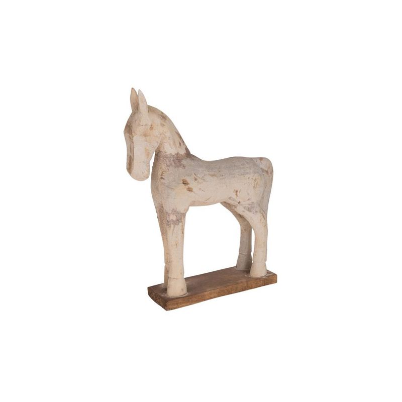 Sculpture "Cheval" en bois, h. 40 cm Arbonie