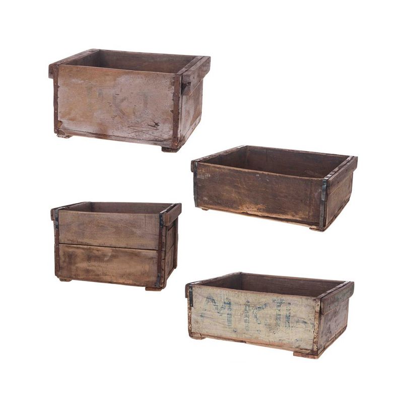 caisse vintage en bois