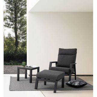 Fauteuil de jardin avec repose pieds