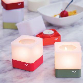 Lot de 3 photophores CUUB – H 8 cm