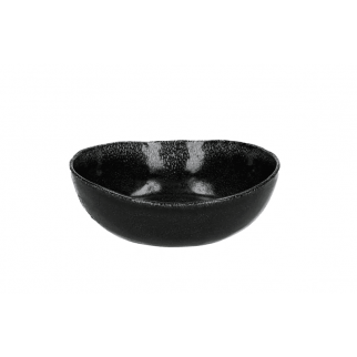 assiette creuse en grès noir pomax