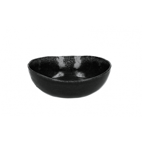 assiette creuse en grès noir pomax