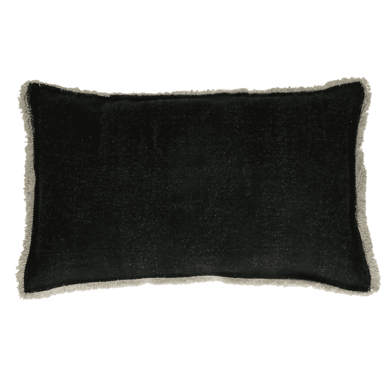 coussin noir en coton 50 cm pomax