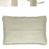 coussin noir en coton pomax détail