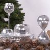 Bougeoir photophore boule craquele verre