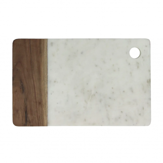 Planche IDLI marbre et acacia - L30 X 20 cm