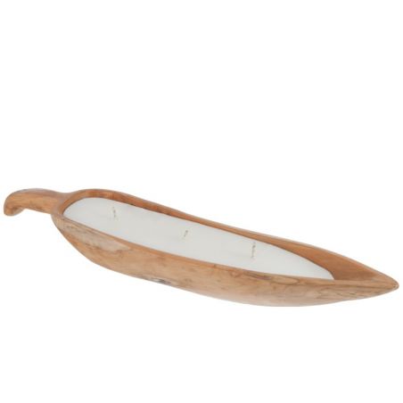 Bougie bois flotté – L75 X H8 cm