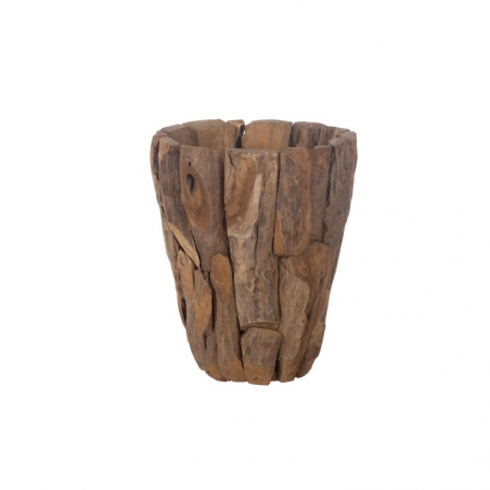 Pot rond en teck