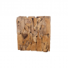 Pot haut en teck rectangulaire