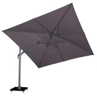 parasol déporté inclinable gris