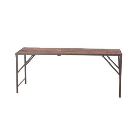 table pliante bois et metal