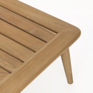 table basse rectangulaire, table basse en teck, petite table en bois de teck