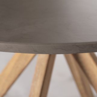 Table basse ronde en bois, petite table basse exterieur 40 cm