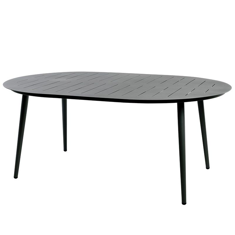 Table de jardin ovale en aluminium, salon de jardin aluminium ovale