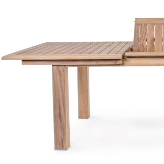 Table en bois de jardin extensible