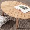 table basse ovale bois