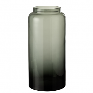 Vase droit en verre fumé gris – Ø19 X H40 cm