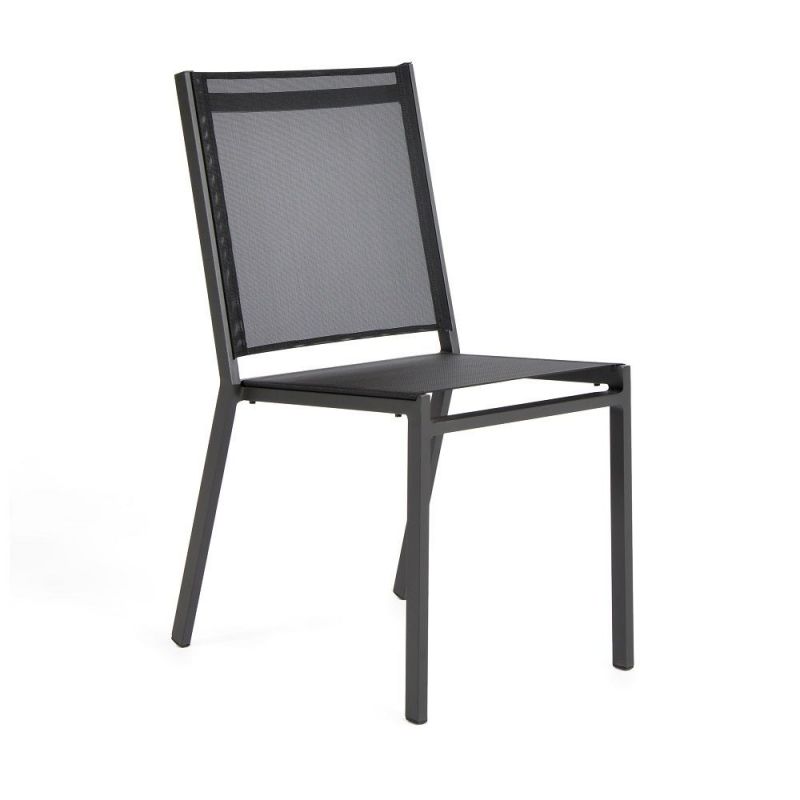 Chaise de jardin design métal noir - Monsi Référence : CD_Ch65E