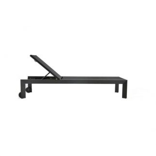 Chaise longue aluminium (sur roulettes ) ICARIA – gris anthracite