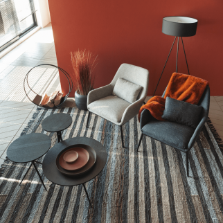 fauteuil hailey pomax gris anthracite